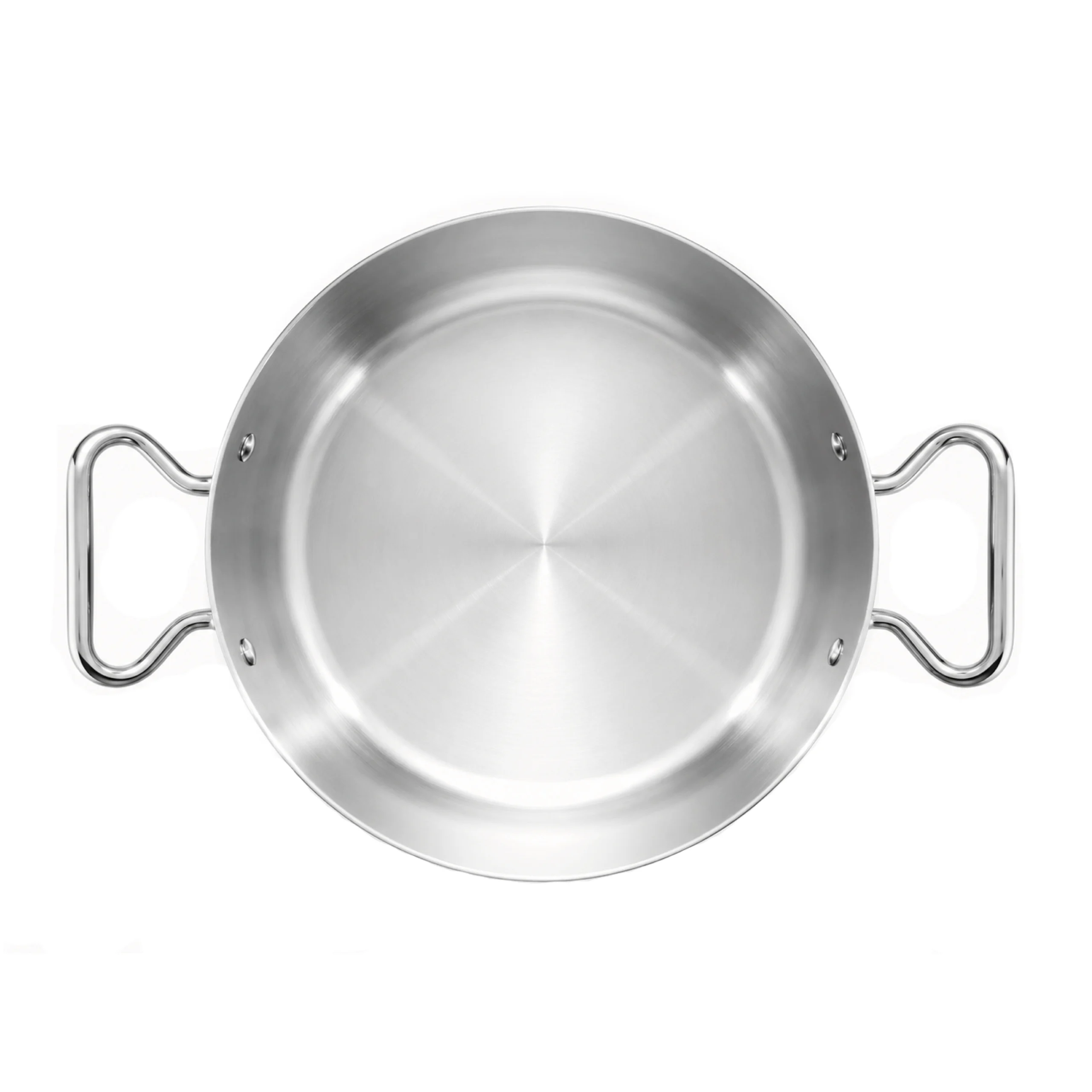 Casseruola alta in Aluinox 3ply Lucido 2 Maniglie in Acciaio Inox - immagine 4