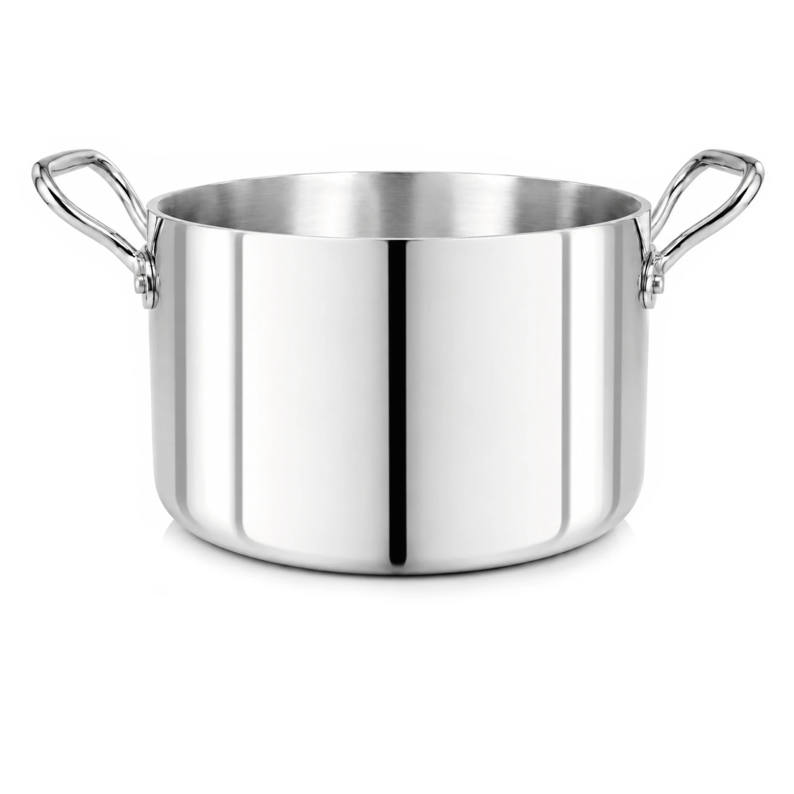 Casseruola alta in Aluinox 3ply Lucido 2 Maniglie in Acciaio Inox - immagine 2