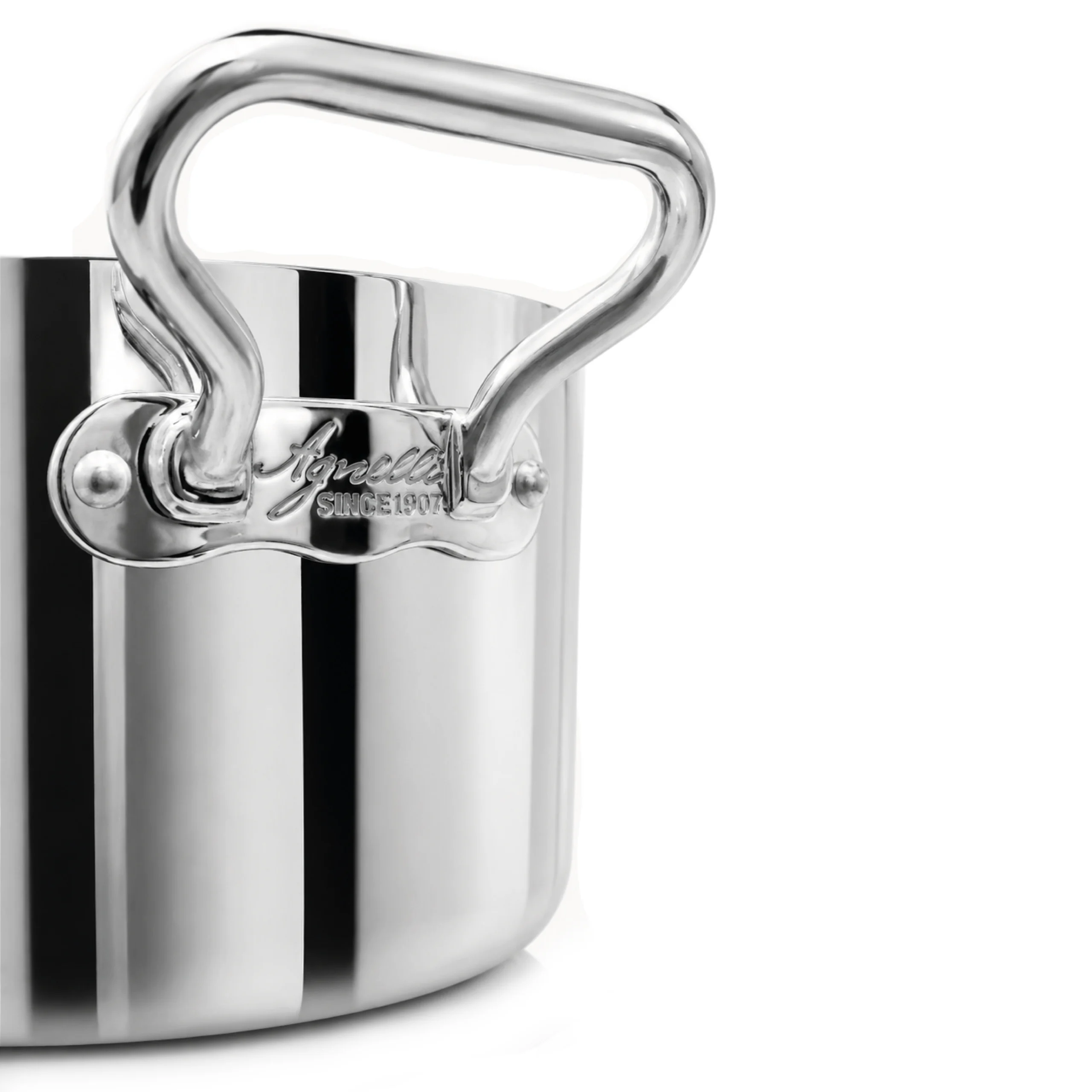 Casseruola alta in Aluinox 3ply Lucido 2 Maniglie in Acciaio Inox - immagine 3