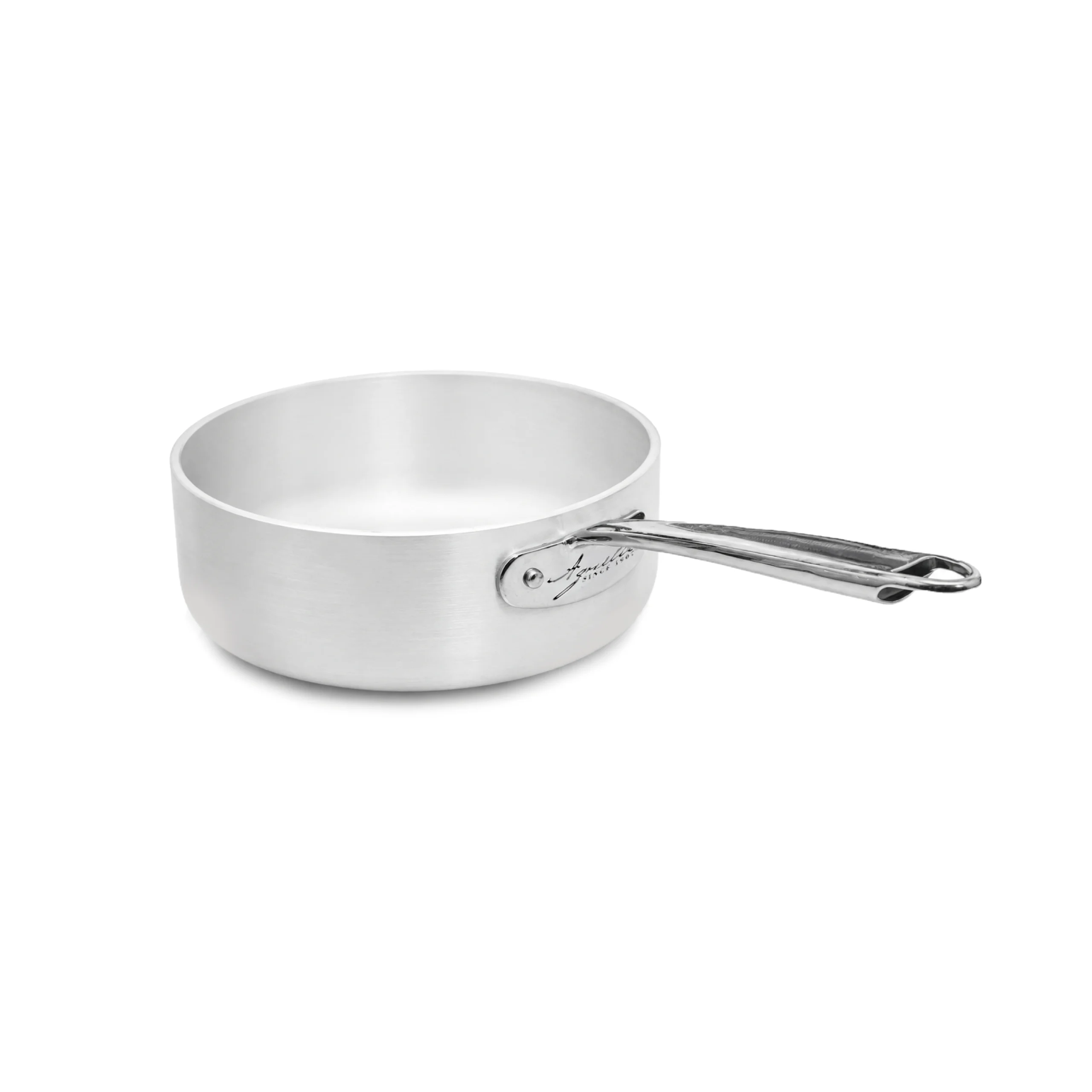 Casseruola bassa in Alluminio 5mm per Induzione con 1 Manico in Acciaio Inox