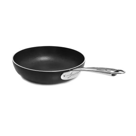 Padella svasata alta in Alluminio Antiaderente AlBlack 5mm per Induzione con 1 Manico in Acciaio Inox