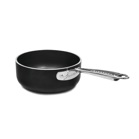 Casseruola bassa in Alluminio Antiaderente AlBlack 5mm per Induzione con 1 Manico in Acciaio Inox