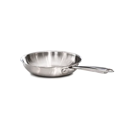 Padella svasata alta in aluinox 3ply satinato - 1 manico inox