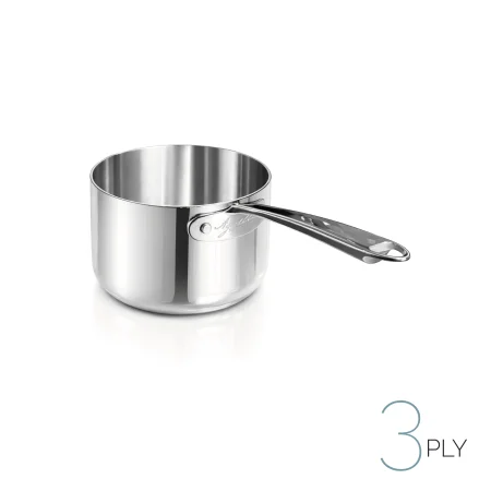 Casseruola alta  in Aluinox 3ply Lucido 1 Manico in Acciaio Inox