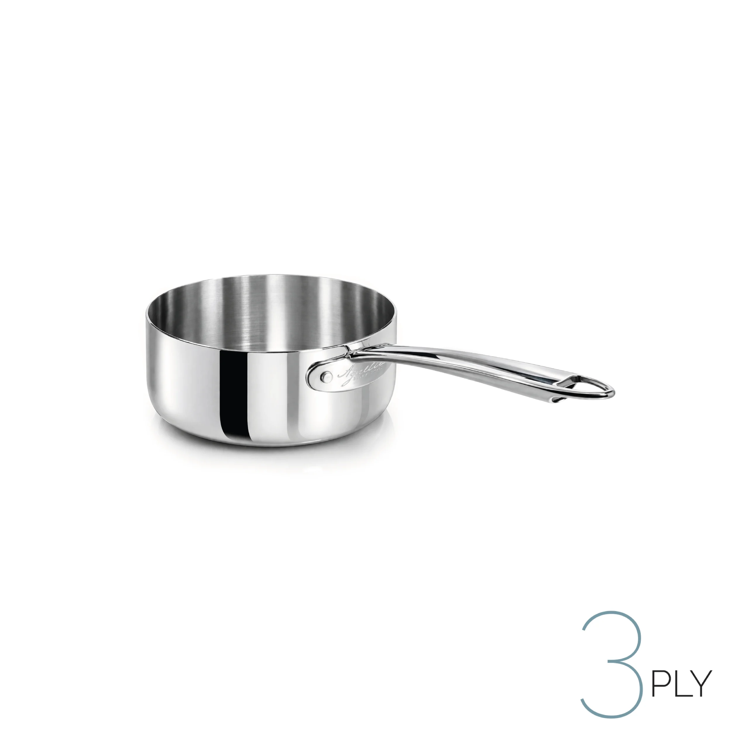 Casseruola bassa in Aluinox 3ply Lucido 1 Manico in Acciaio Inox