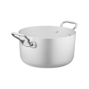 Casseruola Alta Agnelli 24 Cm In Alluminio Platinum 5mm - Per Gas, Elettrico E Vetroceramica