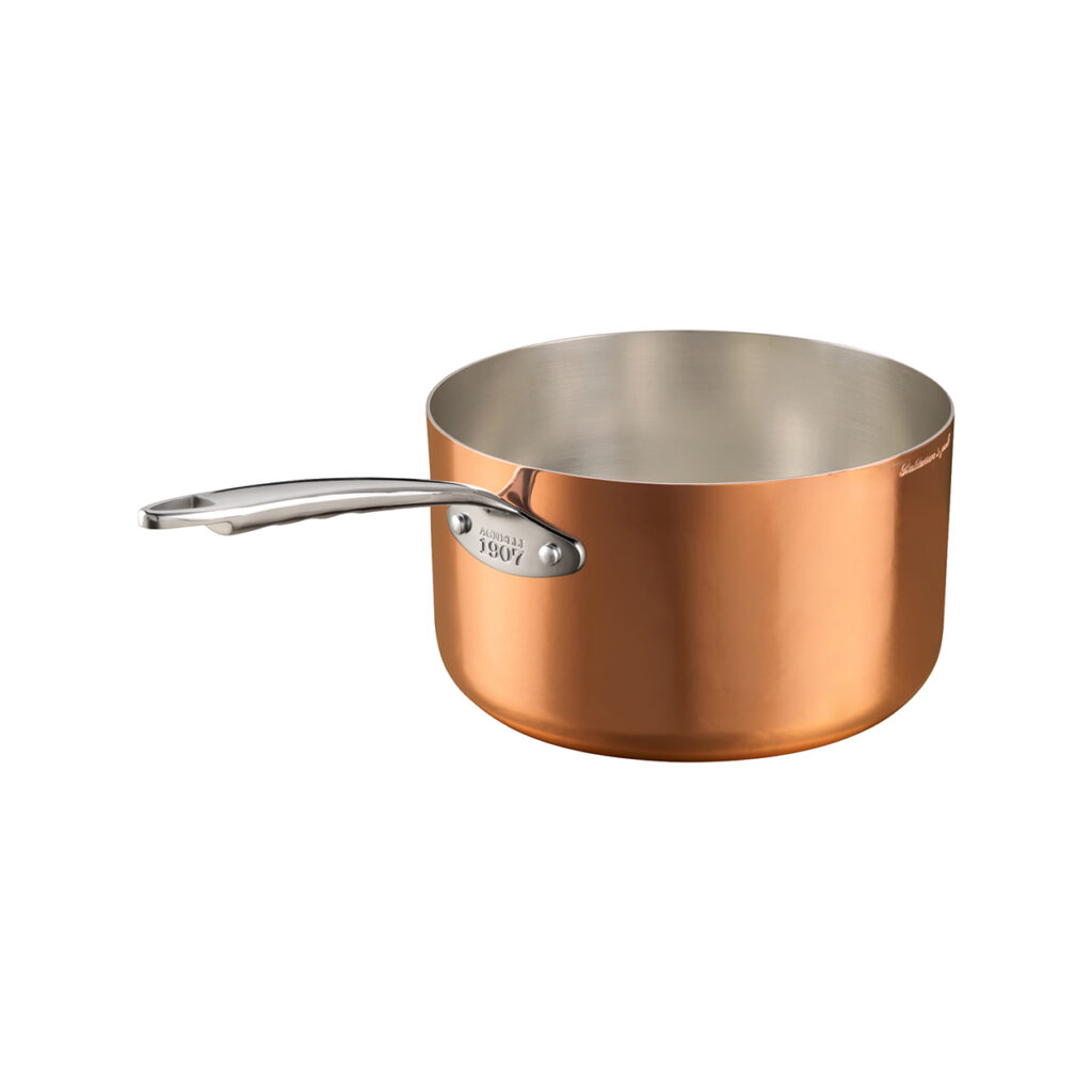 Pentola In Rame Da 16 Cm Con Coperchio, Antiaderente E Compatibile Con Induzione: Ideale Per Zuppe E Uso Domestico O Professionale