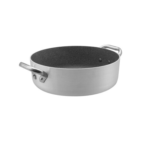 Casseruola antiaderente induzione SharkSkin bassa in alluminio 3mm - 2 maniglie