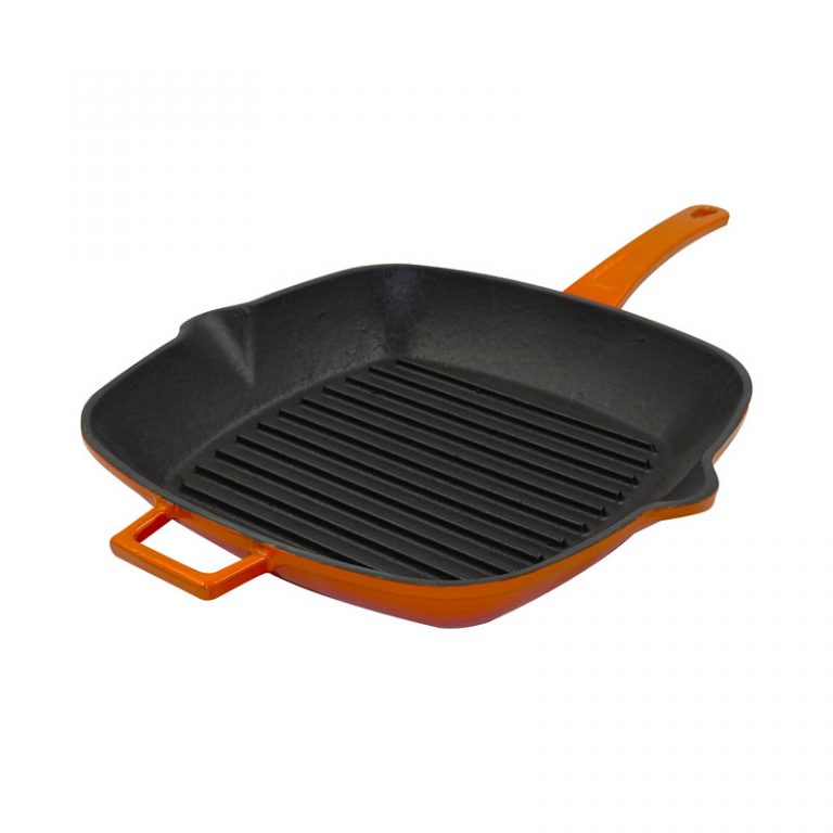 Pentola Griglia Rotonda In Ghisa Agnelli, Diametro 30 Cm, Per Tutti I Piani Cottura (inclusa Induzione), Colore Nero Opaco