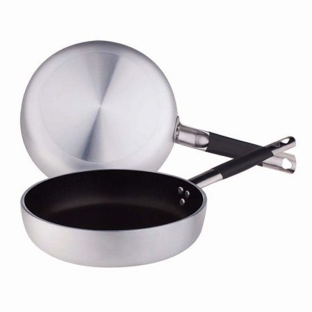 Padella dritta in alluminio antiaderente 5mm - 1 manico "cool"