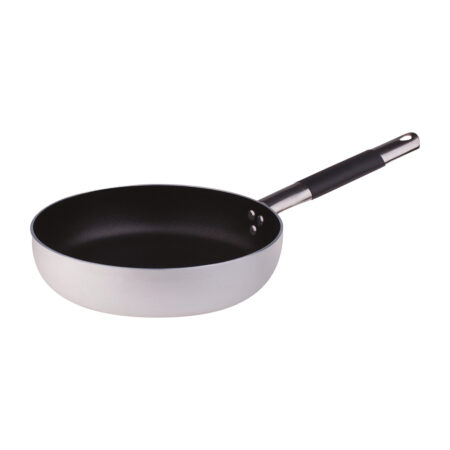 Padella dritta a friggere in alluminio antiaderente 3mm - 1 manico "cool"