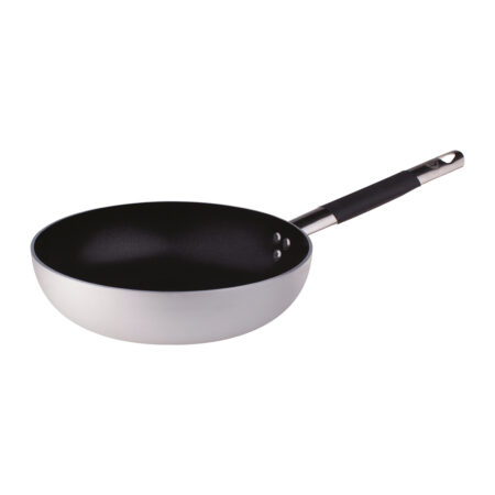 Padella svasata alta a saltare in alluminio antiaderente 3mm - 1 manico "cool"