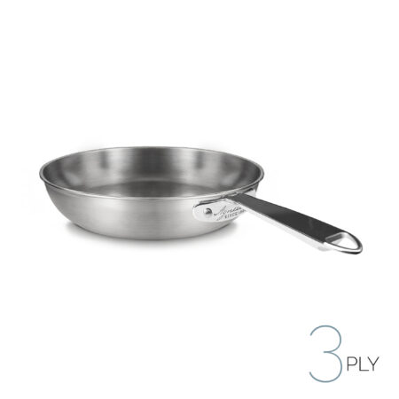 Padella svasata alta in aluinox 3ply satinato - 1 manico inox