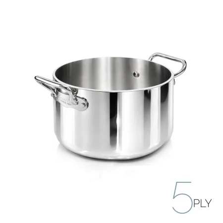 Casseruola alta in Aluinox 5ply Lucido con 2 Maniglie in Acciaio Inox