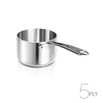 alum1105 Casseruola alta in Aluinox 5ply Lucido con 1 Manico in Acciaio Inox