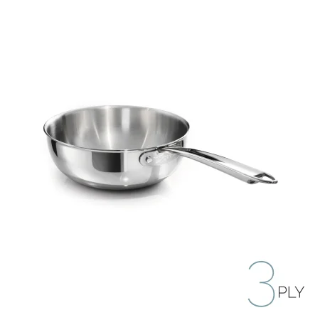Padella a mantecare in Aluinox 3ply Lucido con 1 Manico in Acciaio inox