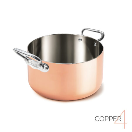 Casseruola alta in copper4 - 2 maniglie inox