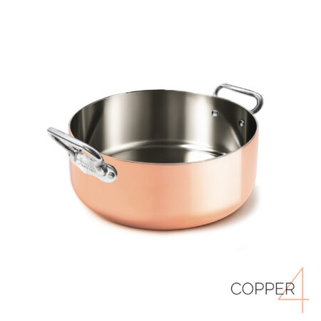 Casseruola bassa in copper4 - 2 maniglie inox