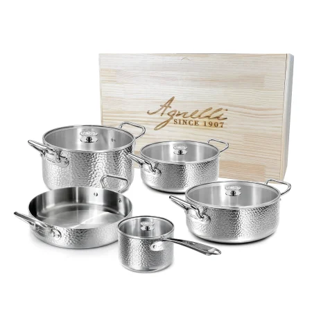 SET ALUINOX 3PLY MARTELLATO - 8PZ